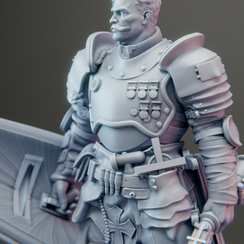 001A | Augustus von Mackensen, Breach Shield | ZUG 7 | Resin Print