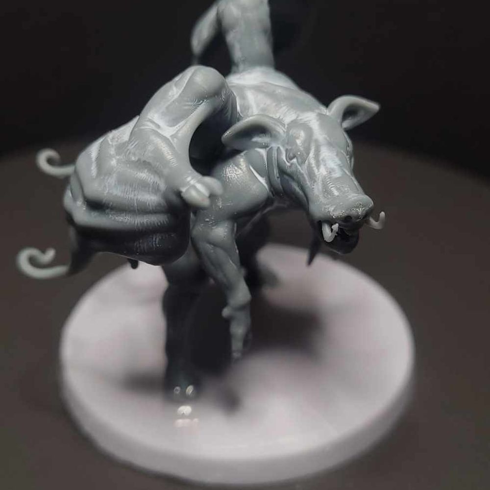 015A | Grim Hog | Swine Plague | Resin Print