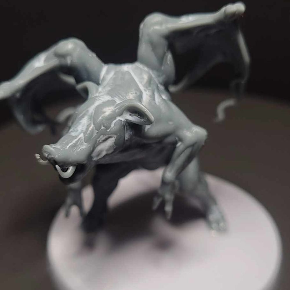 015A | Grim Hog | Swine Plague | Resin Print